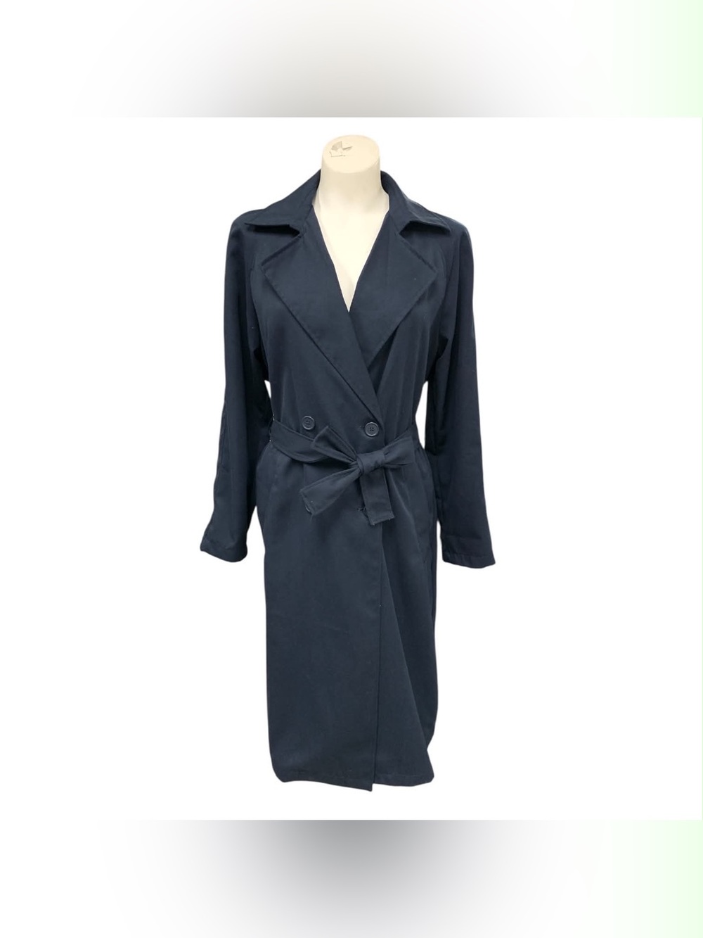 Mexx Navy Belted Trench Coat Size S